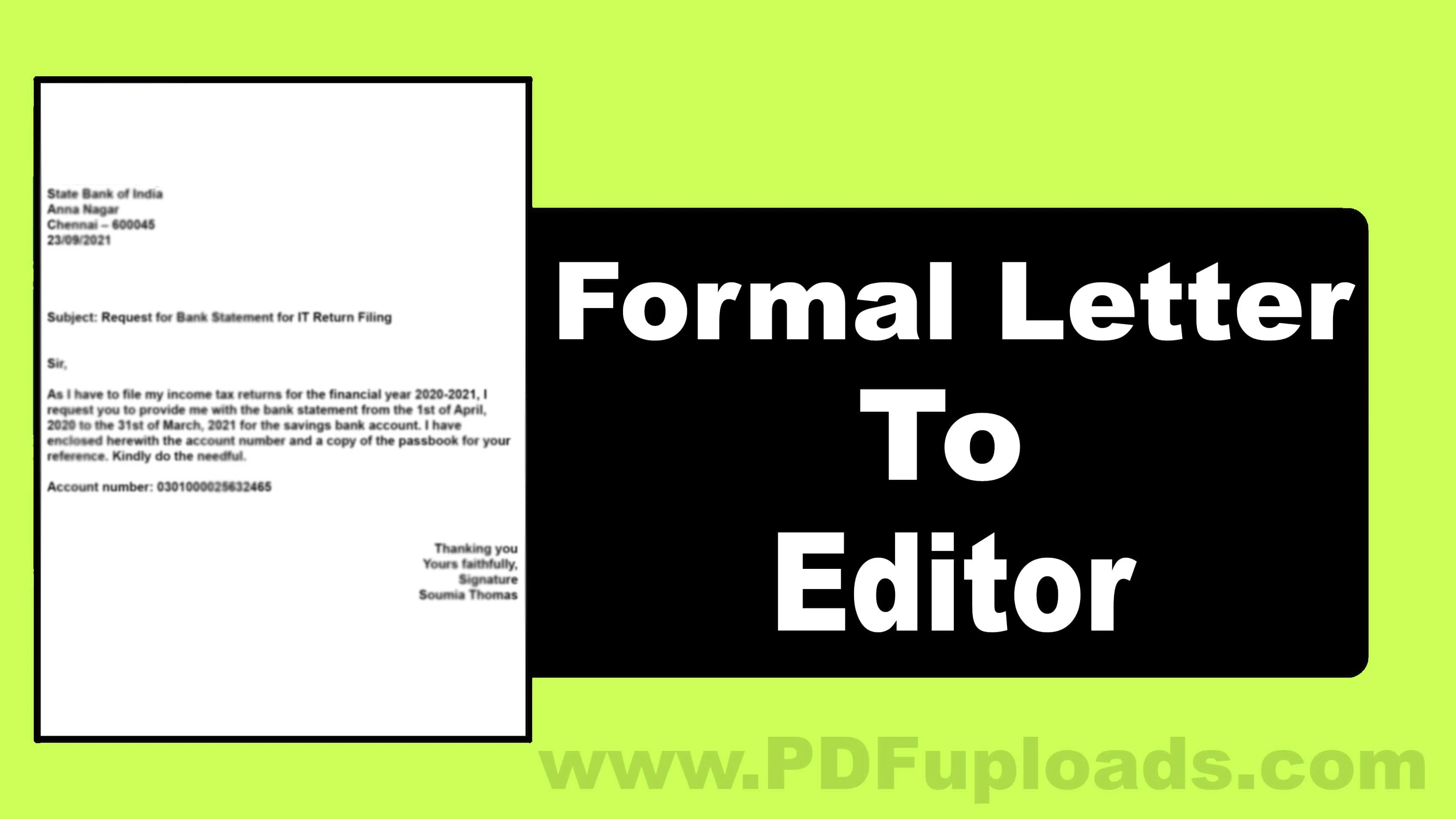 How to write Formal Letter to Editor - Format and samples