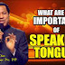 THE IMPORTANCE OF SPEAKING IN TONGUES