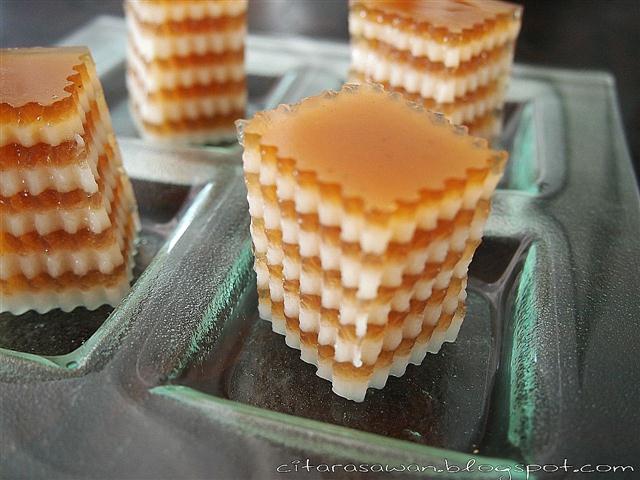 Agar-agar Lapis Gula Merah / Gula Melaka ~ Resepi Terbaik