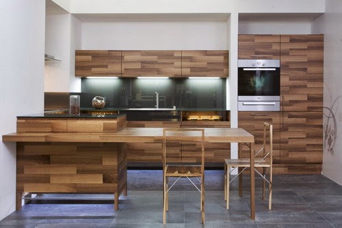 Desain Dapur Minimalis Modern Bernuansa Kayu - Desain 