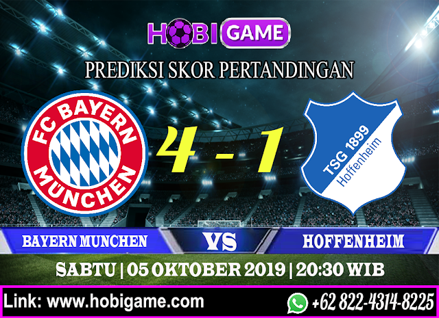 PREDIKSI BAYERN MUNCHEN VS HOFFENHEIM 5 OKTOBER 2019