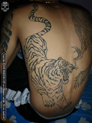 Tiger On Back Tattoo Design picture. Best pictures collection of Tattoo