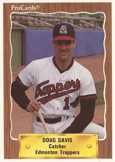 Doug Davis 1990 Edmonton Trappers baseball card