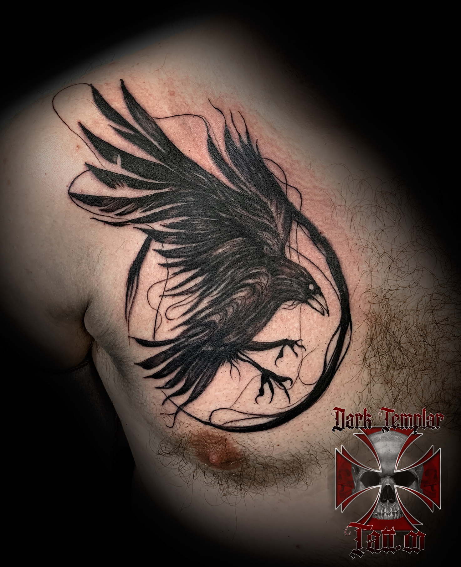 Raven tattoo chest | Тату, Ворон