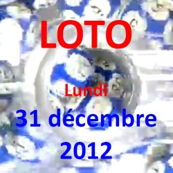 boules du LOTO - tirage du lundi 31 décembre 2012