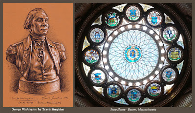 George Washington. by Travis Simpkins. Massachusetts State House. Beacon Hill. Boston, MA