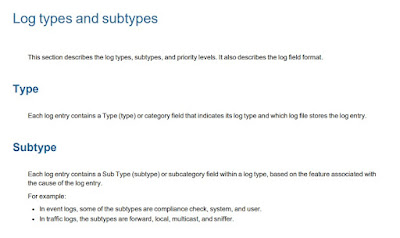 FortiGate Sample logs