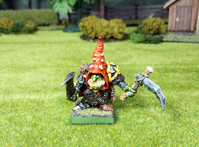 Snazzgit is a Gamezone Miniatures model and has led my Goblin Army for a good 10rs.