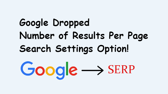 Google Dropped Number of Results Per Page Search Settings Option