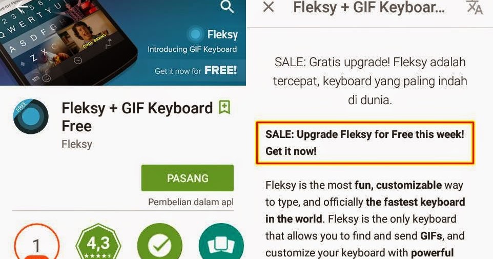Download Fleksy Keyboard APK Pro Full Version Gratis Terbaru