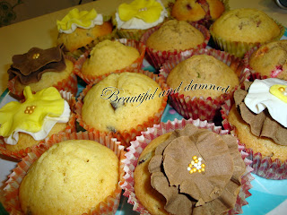 Muffins chocolate, frambuesa y lacasitos