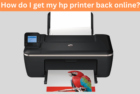 How do I get my hp printer back online?