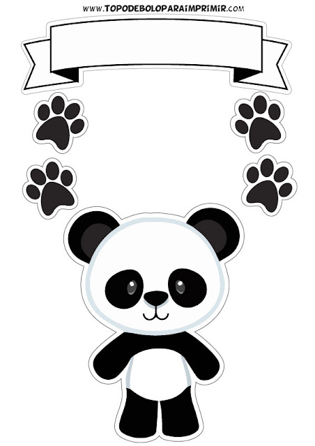 topo de bolo urso panda