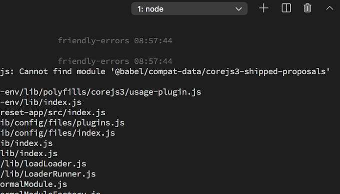 How to Fix Error: Cannot find module '@babel/compat-data/corejs3-shipped-proposals'
