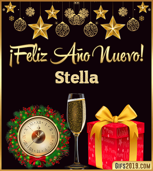 Gif de feliz año nuevo con nombre stella Gif de feliz año nuevo con nombre stella