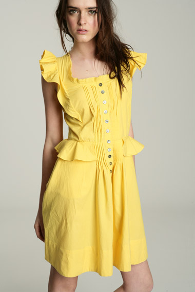 summer woven dress in yellow summer dress casual yellow summer dress ...