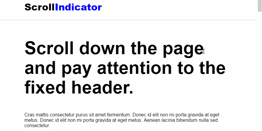 navbar scroll indicator