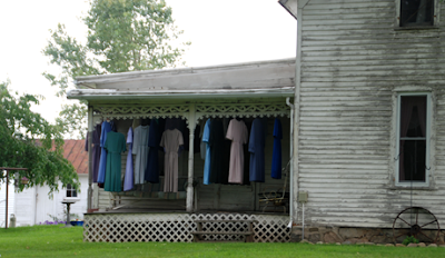 Hanging laundry