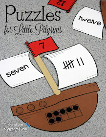 Thanksgiving math puzzles to 20