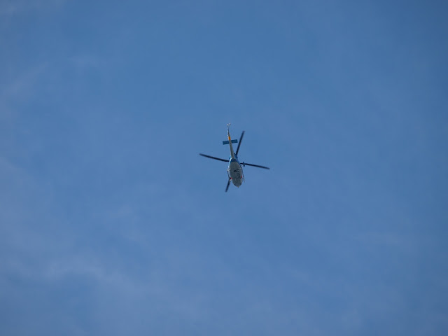 JA01FP Fukuoka Police Helicopter - Bell 412 EP over Kanmon Straits