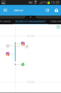 Ubhind programı schedule management arayüzü