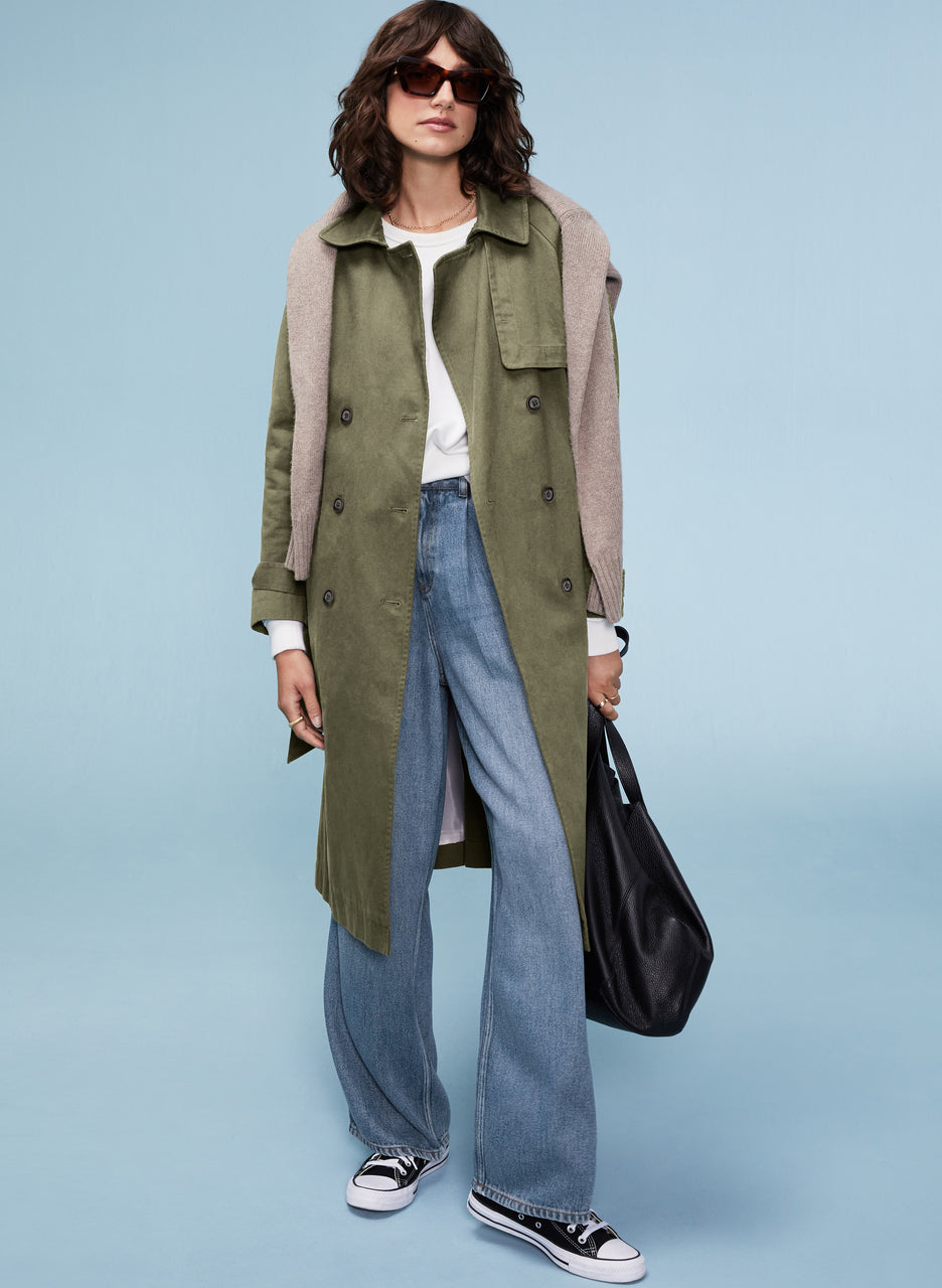 my midlife fashion, baukjen Marlee organic trench