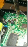 D-Link DAP-1360 убираю "соплю" с центральной жилы на общий провод