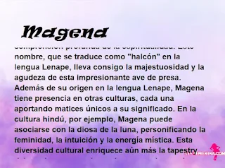 ▷ Significado del nombre Magena