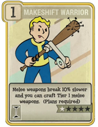 makeshift warrior perk card