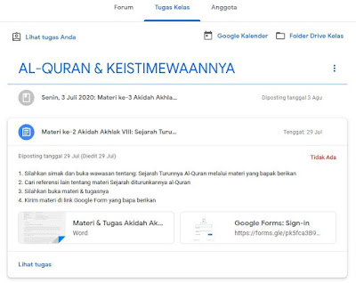 Cara Menyerahkan Tugas Daring Siswa ke Guru di Google Classroom (Tutorial untuk Siswa)