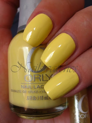 orly lemonade pastel yellow nail polish creme