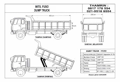 INFORMASI BURSA MOBIL TRUCK Ukuran Karoseri Dump