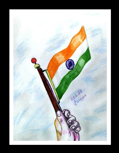 PENCIL DRAWING -  Independence Day ( INDIA )