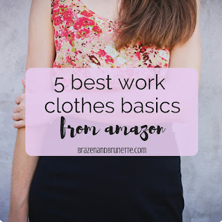 Summer internships are coming up, so here's 5 cheap work clothes option to help make it easier when you have to take an unpaid internship. where to find cheap work clothes. amazon business casual clothes. amazon business professional clothes. what to buy for a work capsule wardrobe. law school blog. law student blogger | brazenandbrunette.com