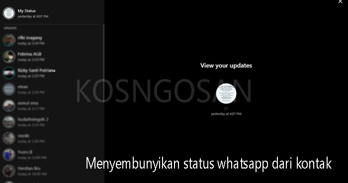 3 Cara Menyembunyikan Status  WhatsApp dari Kontak  Tertentu 