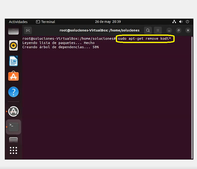 Cómo desinstalar Kodi en Ubuntu