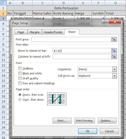 Cara Print Judul Tiap Halaman Di Excel