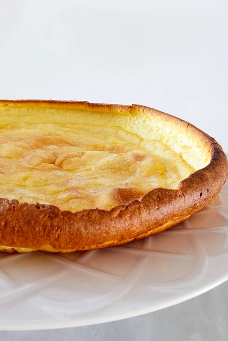 fresh baked buttermilk dutch baby plated