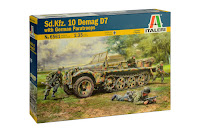 Italeri 1/35 Sd.Kfz. 10 DEMAG D7 with German Paratroops (6561) Colour Guide & Paint Conversion Chart