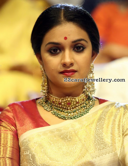 Keerthi Suresh Kundan Choker Large Hangings