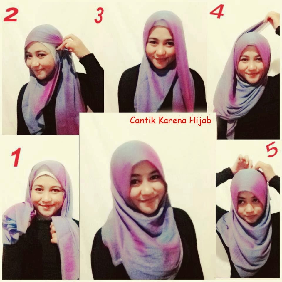 Tutorial Hijab Pesta Segi Empat Kombinasi Tutorial Hijab Paling