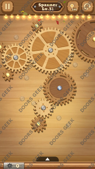 Fix it: Gear Puzzle [Spanner] Level 31 Solution, Cheats, Walkthrough for Android, iPhone, iPad and iPod