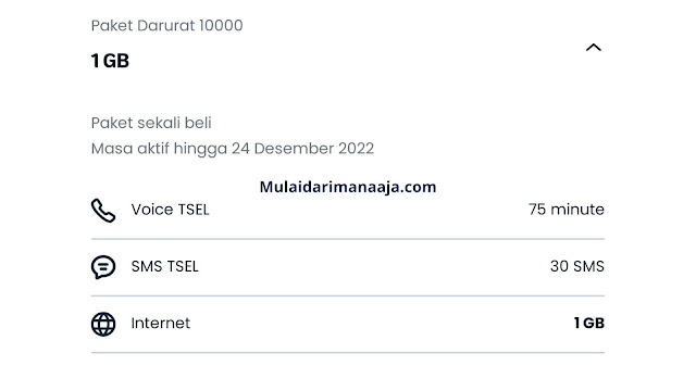 cara menonaktifkan paket darurat Telkomsel