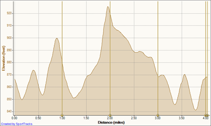 9 Aug 10 - Trip 2 8-9-2010, Elevation - Distance