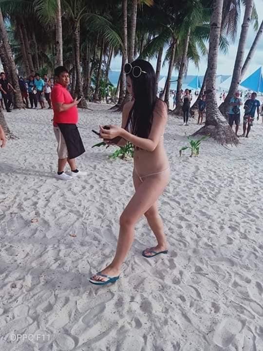 Taiwanese tourist fined for wearing skimpy string bikini in Boracay (Warning: Nudity), posted on Sunday, 13 October, 2019