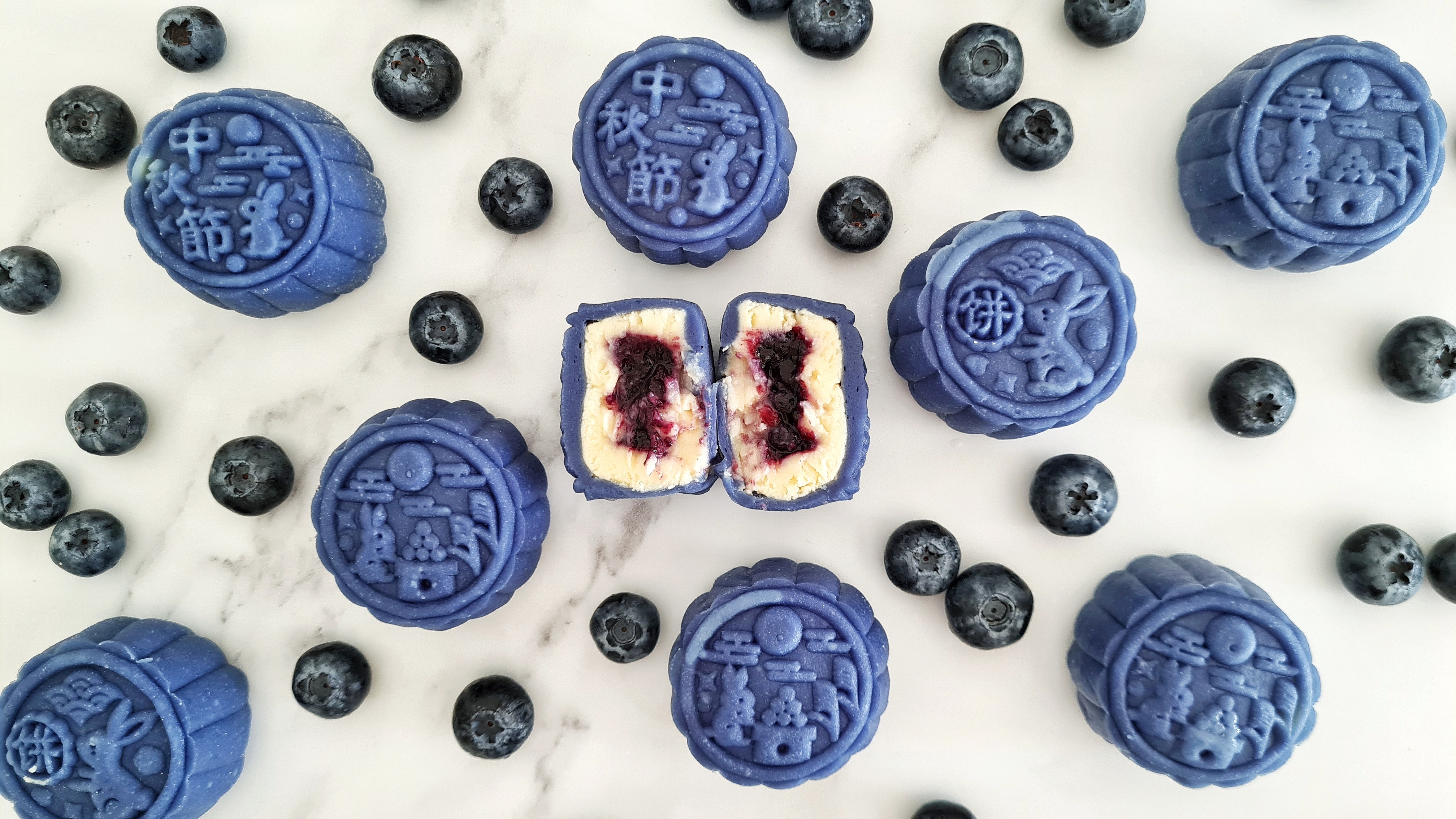 Blueberry Mooncakes for the Western Palate