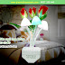 Đèn ngủ hoa hồng, tự động phát sáng, chất liệu nhựa cao cấp, HJ-2340, giasockhuyenmai