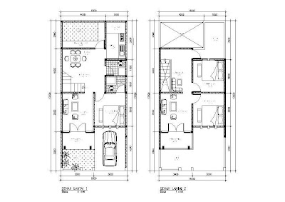 gambar denah rumah  2  lantai  Info Menarik