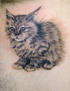 Tatuagens de gatos para a perna