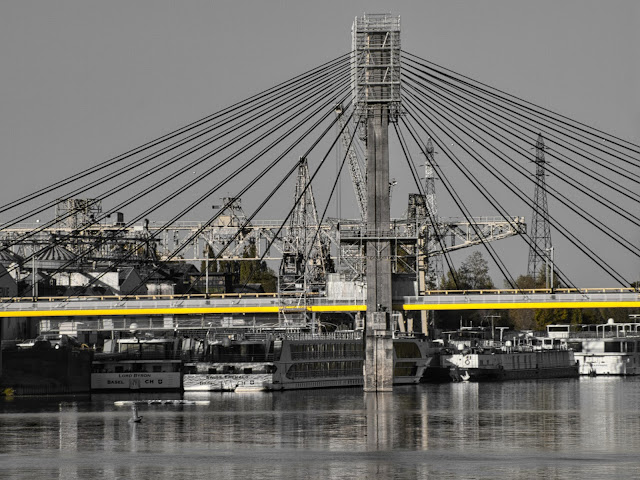 Chalon-sur-Saône, Saône, pont, Bourgogne,  hauban, haubané